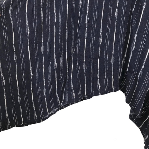 Soft Surroundings Blue White Long Open Drape Cardigan Wrap MISSY ONE SIZE *AS IS - Picture 10 of 14